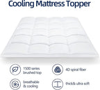 Mattress Topper Full for Back Pain, Extra Thick Mattress Pad Cover, Plush Pillow Top, Deep Elastic Pocket, White, 54"X75"+20"