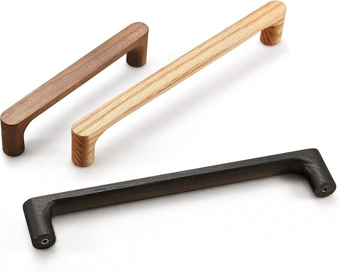 Walnut Round 7-1/2in 4 pcs Wooden Drawer Pulls Handle pulls for cabinets Kitchen Cabinet Drawer pulls Cabinet Door Pull