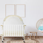 Pack N Play Tent, Baby Crib Tent to Keep Baby from Climbing Out, Pop Up Crib Net for Pack and Plays, Mini Cribs & Play Yards, See-Through & Breathable Mesh Crib Canopy, Beige, R07s-beige
