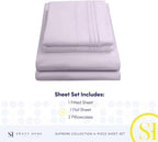 Full Size Sheet Sets - Breathable Luxury Sheets with Full Elastic & Secure Corner Straps Built In - 1800 Supreme Collection Extra Soft Deep Pocket Bedding Set, Sheet Set, Full, Lilac