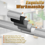 Knurled Cabinet Pulls 25 Pack, 6 Inch Long Cabinet Handles Metal Door Pulls, Kitchen Drawer Pull Knurled Dresser Handles - 5" Hole to Hole, Grey & Gold