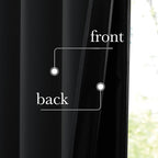 NICETOWN 100% Blackout Curtains 72 inch Long, Grommet Travel Blackout Curtains Thermal Window Treatments Lightweight Easy to Install for Baby/Kids Room, Jet Black, W52 x L72, 2 Panels