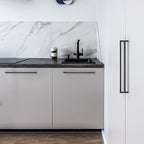 Ravinte 10 Pack 18 Inch Square Cabinet Handles Matte Black Drawer Pulls Kitchen Hardware