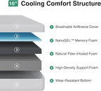 Novilla Twin Size Mattress, 10 Inch Twin Bed Mattress with Gel Memory Foam for Cooling Night Sleep & Pressure Relief, CertiPUR-US Certified
