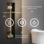 DUMOS 28"x 21" LED Bathroom Mirror with Lights, Dimmable Anti-Fog Front Lit Backlit Lighted Wall Mounted Rectangle for Vanity Makeup Memory Function Tempered Glass Shatter-Proof Horizontal&Vertically