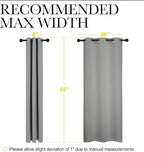 NICETOWN Thermal Insulated Grommet Blackout Curtains, Kids Window Drape Panel for Nursery, Privacy Short Curtains (Silver Grey, 2 Panels, W42 x L68 -Inch)