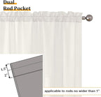 Aiyufeng 108 Inch Ivory Sheer Window Curtains for Farmhouse, Rod Pocket Voile Window Treatment Vertical Panels for Study Room/Bedroom/Living Room, Ivory, W59 x L108, 2 Panels