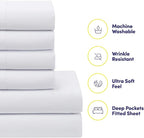 California King Comforter Set - Soft & Breathable 7-Piece Bedding Collection - 1 Comforter, 1 Fitted Sheet, 1 Flat, 4 Pillowcases - Deep Pocket - Premium Quality - Ideal for All Seasons, White