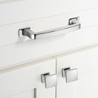Khtumeware 6 Pack 3-3/4 Inch Cabinet Handles - Polished Chrome Pulls for Drawers, Cupboards, Kitchen Hardware