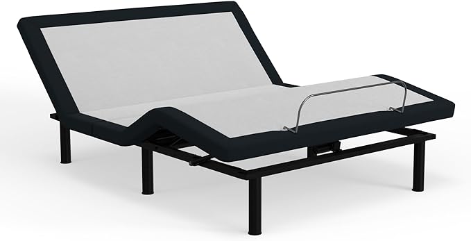 Blissful Nights Full e3 Adjustable Bed Base Frame with Head and Foot Incline, Wireless Remote Control, Easy Assembly, and 10 Year Warranty