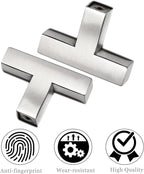 Bar Cabinet Pulls - 30 Pack Square Brushed Nickel Drawer Knobs, Stainless Steel Single Hole Cabinet Handles