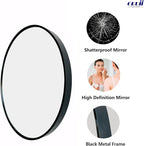Round Mirror 28 inch, Black Round Mirror, Large Circle Mirrors Metal Frame, Black Circle Mirrors for Wall, Bathroom, Living Room, Dining Room, Entryway.