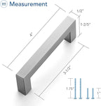 Ravinte 25 Pack Brushed Nickel Kitchen Cabinet Handles 3-1/2 Inch Cabinet Pulls Square Kitchen Hardware for Cabinet Drawer Pulls Drawer Handles Come with Screwdriver