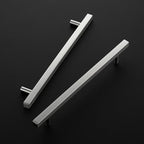 Ravinte Brushed Nickel Cabinet Handles 20 Pack 8 inch Satin Nickel Square Cabinet Pulls Silver Hardware for Kitchen Cabinets 11 inch Overall Length Stainless Steel Drawer Pulls