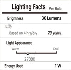 Svater Outdoor String Lights LED 25 FT, Patio Globe Lights with 13 Plastic G40 Bulbs, Waterproof Dimmable Outside Hanging Light for Backyard Bistro Cafe Porch Party Decor, 2700K Warm White