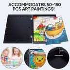 4-Pack Kids Artwork Frames Changeable - Kids Art Frame,Artwork Frames for Kids Art,Children Art Projects Kids Art Frames,8.5x11 Picture Frame for Display Kid Art work,With Storage(Black)