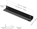Ravinte Hardware 6 Pack Black Cabinet Handles, 7.8 Inch (200mm) Finger Edge Pulls, 6-1/4 Inch Hole Center, Finger Pulls for Cabinets