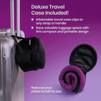 Cabeau Long Haul Flight Cooling Travel Neck Pillow – Evolution Cool – Supportive Memory Foam with Airflow Vents – Compact with Carrying Case (Red)