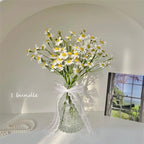 Small White Daisy Flowers Artificial,2 Bouquet/12Pcs 10 Inch Fake Daisies,Spring Wild Flower for Party Decor (Vase Not Inclouded)