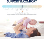 Mattress Topper Full XL for Back Pain, Extra Thick Mattress Pad Cover, Plush Pillow Top, Deep Elastic Pocket, Grey