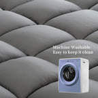 COONP California King Mattress Topper, Extra Thick Pillowtop, Cooling Plush Mattress Pad Cover Bed Topper Protector with 8-21 Inch Deep Pocket (Grey, California King)
