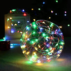 MUMUXI 2 Pack 33ft Fairy Lights with Remote, 100 LED Battery Operated Christmas String Lights, 8 Modes Timer, Waterproof Outdoor Indoor Twinkle LEDs, Warm White, Battery Powered Decoration