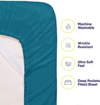 King Size Bed Sheets - 6 Piece 1500 Supreme Collection Fine Brushed Microfiber Deep Pocket King Sheet Set Bedding - 2 Extra Pillow Cases, Great Value, King, Teal