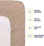 Cal King Size Bed Sheets - 6 Piece 1500 Supreme Collection Fine Brushed Microfiber Deep Pocket California King Sheet Set Bedding - 2 Extra Pillow Cases, Great Value, California King, Taupe