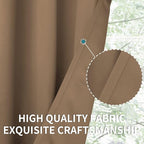 BGment Blackout Curtains for Living Room - Grommet Thermal Insulated Room Darkening Curtains for Bedroom, 2 Panels of 42 x 84 Inch, Taupe