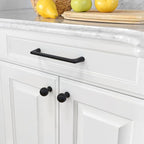 Amerdeco 10 Pack Matte Black Cabinet Pulls 5 Inch(128MM) Hole Centers Kitchen Cabinet Handles Hardware Kitchen Handles for Cabinets Cupboard Handles Drawer Pulls ZH0041