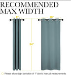 NICETOWN Modern Blackout Curtains Noise Reducing, Thermal Insulated and Privacy Room Darkening Drape Panels for Boy's Guest Room Door Window (Greyish Blue, 2 Panels, W42 x L84 -Inch)