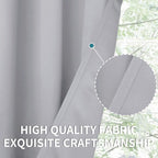 BGment Room Darkening Curtains 95 Inches Long - Grommet Thermal Insulated Drapes Window Treatment Curtains for Bedroom, 2 Panels, 52 x 95 Inch, Light Grey