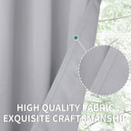 BGment Room Darkening Curtains 63 Inches Long - Grommet Thermal Insulated Drapes Window Treatment Curtains for Bedroom, 2 Panels, 70 x 63 Inch, Light Grey