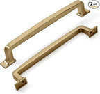 khtumeware 2 Pack 6-1/4 Inch Kitchen Cabinet Handles Brushed Brass Cabinet Pulls Brushed Gold Drawer Pulls Kitchen Cabinet Hardware Kitchen Handles for Cabinets Cupboard Handles Drawer Handles