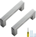 Ravinte 25 Pack Brushed Nickel Kitchen Cabinet Handles 3 Inch Cabinet Pulls Square Kitchen Hardware for Cabinet Drawer Pulls Drawer Handles Come with Screwdriver