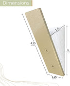 Homeforia Gold Wall Coat Hooks, High End White Wood & Gold Metal Wall Mounted Clothing Hook, Mid-Century Modern Clothes Hooks, Heavy Duty Wooden Hook for Hanging Coats, Hats, Towels & More, Set of 6