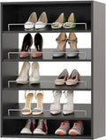 ROOMTEC 19.5" Shoe Shelf Short Tower Closet Unit, Modular Closet System with Shelf, Wardrobe Organizer for Bedroom or Walk-in Closet, Wall Mounted, Customizable Clothes Storage Unit, Black