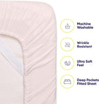King Size Bed Sheets - 6 Piece 1500 Supreme Collection Fine Brushed Microfiber Deep Pocket King Sheet Set Bedding - 2 Extra Pillow Cases, Great Value, King, Pale Pink