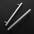 Ravinte Brushed Nickel Cabinet Handles 20 Pack 10 inch Satin Nickel Square Cabinet Pulls Silver Hardware for Kitchen Cabinets 12-1/2 inch Overall Length Stainless Steel Drawer Pulls