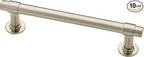 Franklin Brass - Francisco Satin Nickel Cabinet Handles 4 Inch (4") Hole Center Pulls | Easy Install, Durable Hardware for Kitchen Cabinet Door, Drawers, Dresser Pull, Furniture (10 Pack)