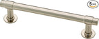 Franklin Brass - Francisco Satin Nickel Cabinet Handles 4 Inch (4") Hole Center Pulls | Easy Install, Durable Hardware for Kitchen Cabinet Door, Drawers, Dresser Pull, Furniture (5 Pack)