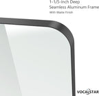 VocalStar Black Metal Framed Bathroom Mirror for Wall, 36 x 40 Inch Large Rounded Rectangle Matte Black Bathroom Vanity Mirror Farmhouse, 1/4-inch Shatterproof Glass | Ultra-Flush Hanging