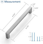 Ravinte 1 Pack Brushed Nickel Kitchen Cabinet Handles 6-1/4 Inch Cabinet Pulls Square Kitchen Hardware for Cabinet Drawer Pulls Drawer Handles Come with Screwdriver