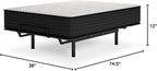 Signature Design by Ashley Limited Edition Plush 12 Inch Hybrid Mattress with Gel Memory Foam and Edge Support for Cool Sleep and Pressure Relief, Twin, Fiberglass Free, Mattress In A Box