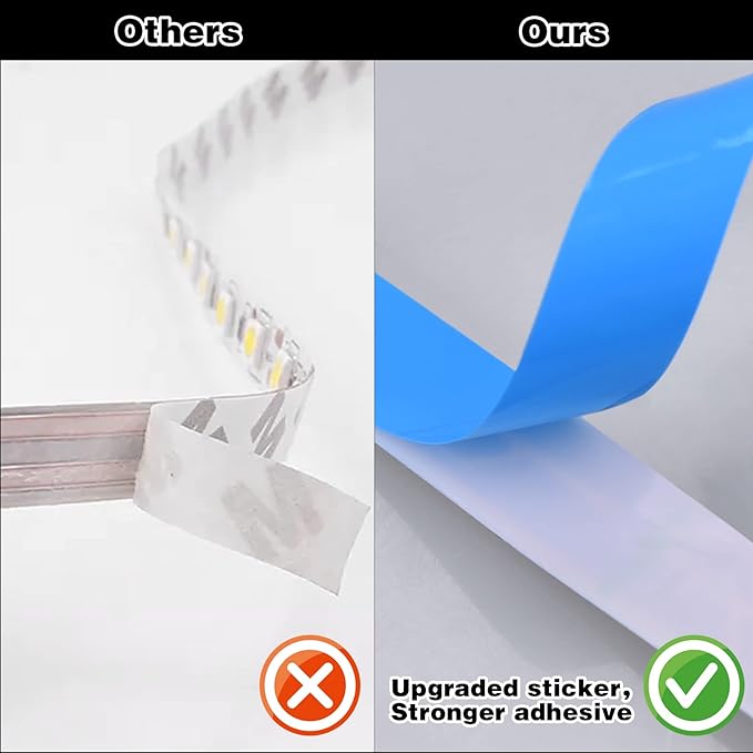iNextStation 12V LED Light Strip IP65 Waterproof Blue LED Strip Lights 16.4ft/5m Cuttable 300 SMD 2835 LED Tape Flexible Led Lights for Bedroom Outdoor Indoor Decor (Power Adapter not Included)