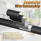 Knurled Cabinet Pulls 2 Pack, 16 Inch Long Cabinet Handles Metal Door Pulls, Kitchen Drawer Pull Knurled Dresser Handles - 10" Hole to Hole, Black & Gold