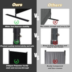 Room Divider, 4 Panel Folding Privacy Screens with Wider Feet, 6 Ft Portable Room Partition for Room Separator, Room Divider Panel 88" W X 71" H, Partition Room Dividers Freestanding，Black