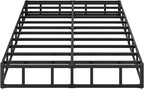 10 Inch High Profile Full Size Box Spring Heavy Duty Metal Box Spring Full Size with Fabric Cover, Sturdy Mattress Foundation, Easy Assembly, Noise Free, Black