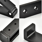 OHIYO Folding Coat Hooks 6pcs Foldable Hook Wall Mounted for Hanging Coat, Jacket, Towel Heavy Duty Wall Hooks Aluminum Alloy Fold up Hooks Headphones Holder Bearing Load 33lb (Black)
