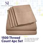 Twin Size Bed Sheets - 4 Piece 1500 Supreme Collection Fine Brushed Microfiber Deep Pocket Twin Sheet Set Bedding - 1 EXTRA PILLOW CASES, GREAT VALUE, Twin, Taupe